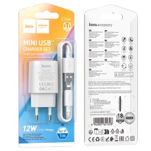 СЗУ Hoco C134A Solid 1USB-A 12W + Lightning – White