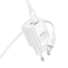 МЗП Hoco C149A Charm PD30W+QC3.0 + Type-C to Lightning – White