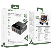 МЗП Acefast Z6 PD65W GaN (2*USB-C+2*USB-A) – Black