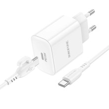 МЗП Borofone BA81A PD20W (1USB-C) + Type-C to Type-C – White