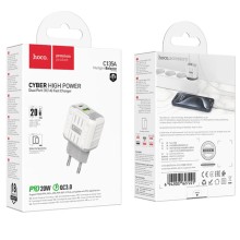 СЗУ Hoco C135A Rock PD20W+QC3.0 (1USB-A/1USB-C) – White