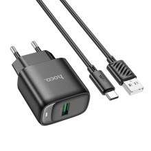 МЗП Hoco C140A Smart QC3.0 (1USB/3A) + Type-C – Black