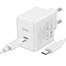 СЗУ HOCO CS13A Ocean PD20W (1USB-C) + Type-C to Type-C – White