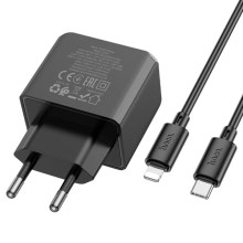 СЗУ Hoco CS14A PD20W+QC3.0 (1USB-A/1C) + Type-C to Lightning