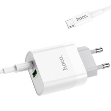 МЗП HOCO C80A Rapido PD20W+QC3.0 Type-C + USB + Type-C to Type-C cable – Білий