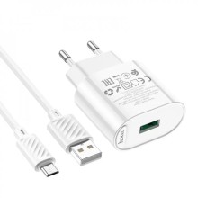 МЗП HOCO C109A Fighter QC3.0 + MicroUSB – White