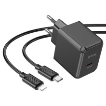 МЗП HOCO CS13A Ocean PD20W (1USB-C) + Type-C to Lightning – Black