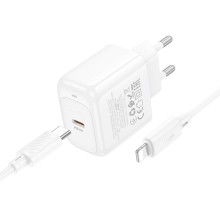 МЗП Hoco CS53A Surplus PD25W (1USB-C) + Type-C to Lightning – White