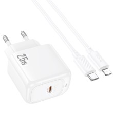 МЗП Hoco CS53A Surplus PD25W (1USB-C) + Type-C to Lightning – White