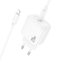 МЗП Hoco CS53A Surplus PD25W (1USB-C) + Type-C to Lightning – White