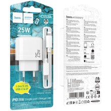 МЗП Hoco CS53A Surplus PD25W (1USB-C) + Type-C to Lightning – White