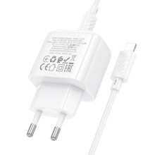 МЗП Hoco CS53A Surplus PD25W (1USB-C) + Type-C to Lightning – White