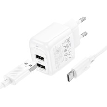 МЗП Hoco CS51A Surplus (2USB-A) + Type-C – White