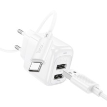 МЗП Hoco CS51A Surplus (2USB-A) + Type-C – White