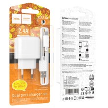 МЗП Hoco CS51A Surplus (2USB-A) + Type-C – White