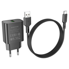 МЗП Borofone BA72A Spring QC3.0 USB to Type-C – Black