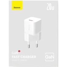 СЗУ Baseus GaN5 Fast Charger (mini) 1C 20W (CCGN05010) – White