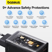 МЗП Baseus GaN6 Pro OS 2C+2U 65W + Type-C to Type-C 100W (1m) (P10162701) – Black