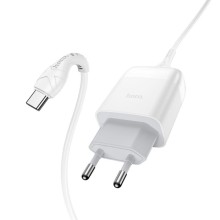 МЗП Hoco C72Q Glorious QC3.0 18W (1USB-A) + кабель USB to Type-C – Білий