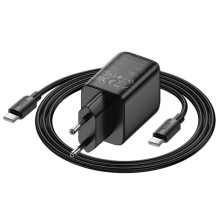 СЗУ Hoco N54 Monsoon PD45W (1USB-C) + Type-C to Type-C – Black