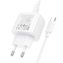 СЗУ Hoco CS55A Surplus PD30W+QC3.0 (1USB-A/1C) + Type-C to Type-C – White