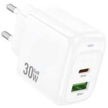 СЗУ Hoco CS55A Surplus PD30W+QC3.0 (1USB-A/1C) – White