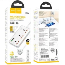 Удлинитель Hoco AC8A Storm (PD30W/1C/3A/3xSocket) (1.5m) – White