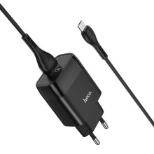 СЗУ Hoco C72Q Glorious QC3.0 18W (1USB-A) + кабель USB to MicroUSB – Черный