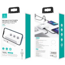 СЗУ Usams US-CC160 P1 65W Super Si Fast Charging USB Extension Socket – Белый