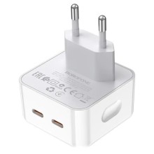 СЗУ Borofone BA76A Source PD35W (2USB-C) – Белый