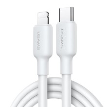 МЗП Usams US-CC186 PD30W (1USB-C) + кабель Type-C to Lightning – Білий