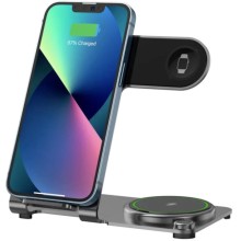 БЗП WIWU Wi-W005 3 in 1 wireless charger – Чорний