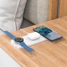 БЗУ Hoco CQ6 Power 3-in-1 wireless fast charger (for Samsung Watch) – Белый