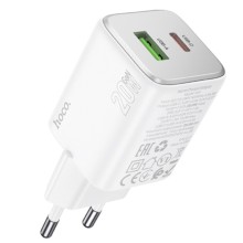 МЗП Hoco N41 Almighty PD20W+QC3.0 (1USB-A/1C) – Білий