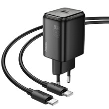 МЗП Hoco N54 Monsoon PD45W (1USB-C) + кабель Type-C to Type-C – Чорний