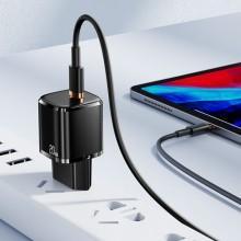 МЗП Usams US-XFK T36 20W (1USB-C) + кабель Type-C to Lightning – Чорний