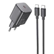 СЗУ Hoco N40 Mighty PD20W (1USB-C) + кабель Type-C to Type-C