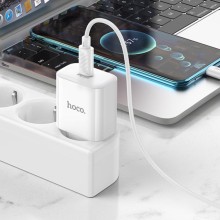 МЗП Hoco C76A Pro Majestic PD30W (1USB-C) + кабель Type-C to Type-C – Білий