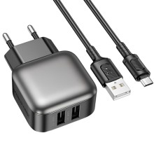 СЗУ Borofone BAS52A Absolute QC3.0 18W (1USB-A) + кабель USB to MicroUSB