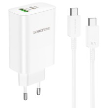 СЗУ Borofone BN10 Sunlight PD65W (1USB-A/1C) + кабель Type-C to Type-C