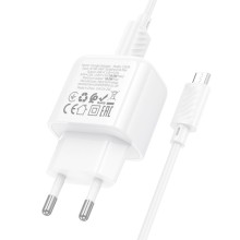 МЗП Hoco CS52A Surplus QC3.0 (1USB-A) + кабель USB to MicroUSB – Білий