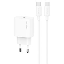 СЗУ Usams US-OYXLTZ01 CC226 PD20W (1USB-C) + кабель Type-C to Type-C