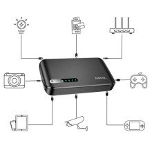 Источник бесперебойного питания Hoco DB62 Smart Mini UPS для роутеров 5V/9V/12V 20000 mAh – Черный