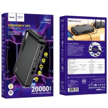 Источник бесперебойного питания Hoco DB62 Smart Mini UPS для роутеров 5V/9V/12V 20000 mAh – Черный