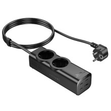 Подовжувач Hoco NS10 Wisdom 2-position PD67W (1USB-A/3C/2Socket) (2m)