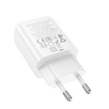 СЗУ Hoco N61 Gentle PD20W+QC3.0 (1USB-A/1C) + кабель Type-C to Type-C – Белый