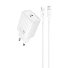 МЗП Hoco N62 Gentle PD30W (1USB-C) + кабель Type-C to Lightning