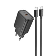 МЗП Hoco N62 Gentle PD30W (1USB-C) + кабель Type-C to Type-C