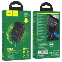 МЗП Hoco N28 Founder PD20W+QC3.0 (1USB-A/1C) – Чорний