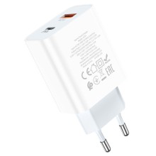 СЗУ Hoco C97A PD20W+QC3.0 (1USB-A/1C) – Белый